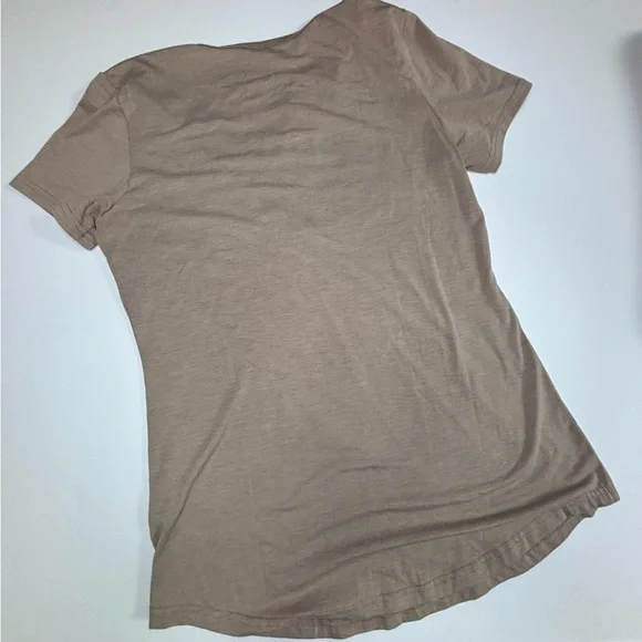 Tan Short Sleeve Henley Layering Tee - Picture 3 of 3